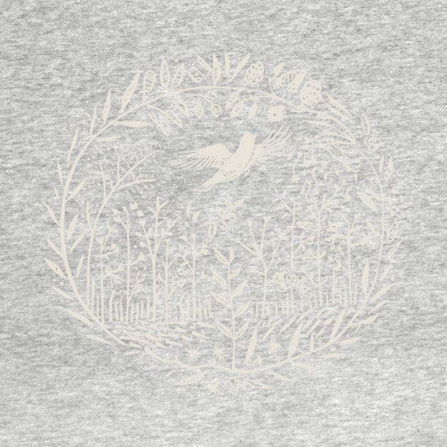 Lino Cut Bird by n23tees